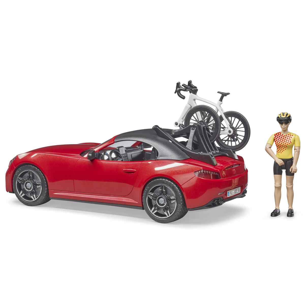 BRUDER 03485 Roadster mit 1 Rennrad