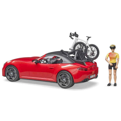BRUDER 03485 Roadster mit 1 Rennrad