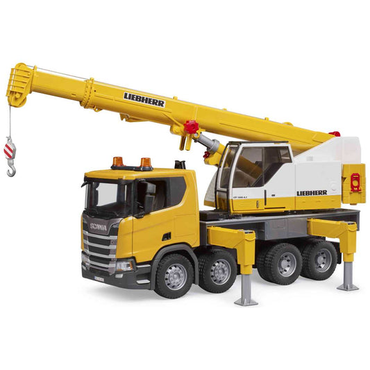 BRUDER 03571 Scania Super 560R Liebherr Kran-LKW mit L+S Modul