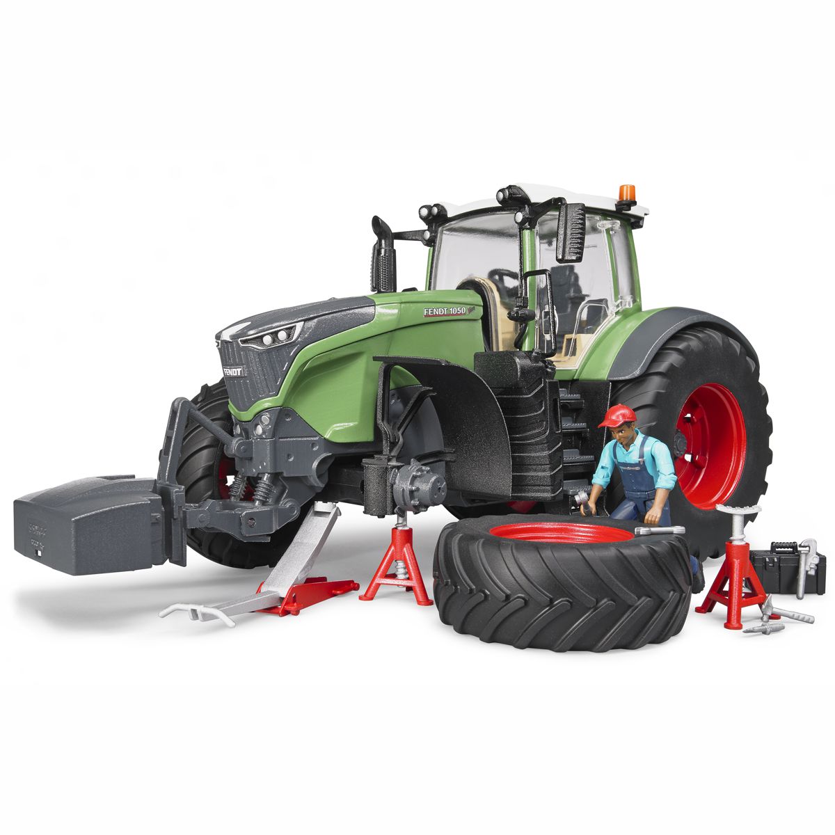 BRUDER 04041 Fendt 1050 Vario mit Mechaniker und 
Werkstattausstattung