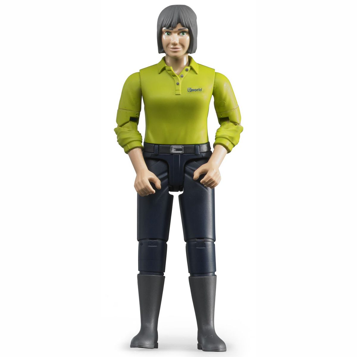 BRUDER 60405 bworld Frau mit hellem Hauttyp und dunkelblauer Hose