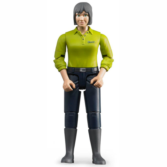 BRUDER 60405 bworld Frau mit hellem Hauttyp und dunkelblauer Hose