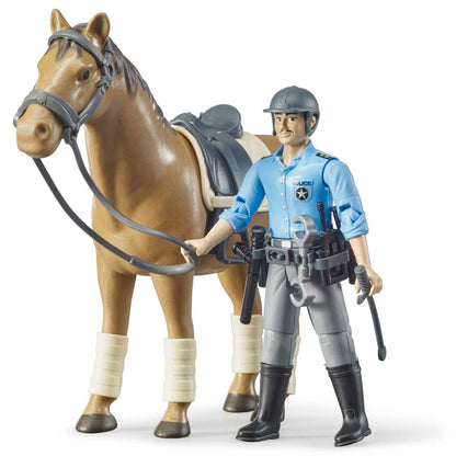BRUDER 62507 bworld Berittene Polizei mi Pferd und Polizist