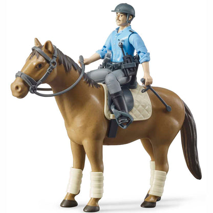 BRUDER 62507 bworld Berittene Polizei mi Pferd und Polizist