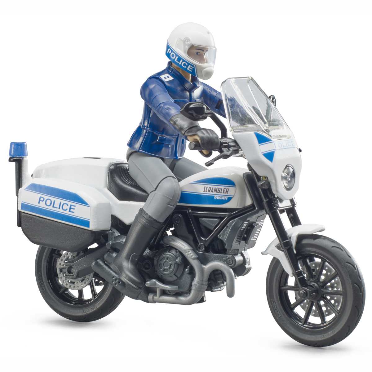 BRUDER 62731 bworld Scrambler Ducati Polizeimotorrad und Polizist