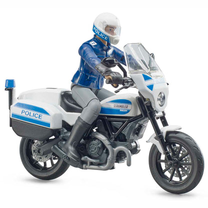 BRUDER 62731 bworld Scrambler Ducati Polizeimotorrad und Polizist