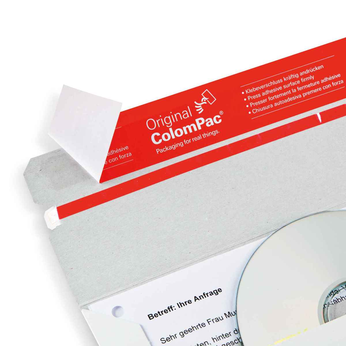 COLOMPAC Vollpapptasche B5+ CP012.02 weiß 210x265mm
