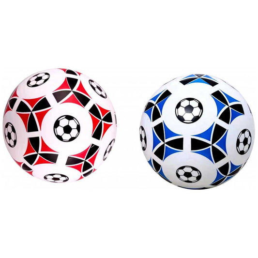 Fußball Plastik Kunststoff Ball Gr. 5 - 23cm -DOPPELPACK- rot + blau