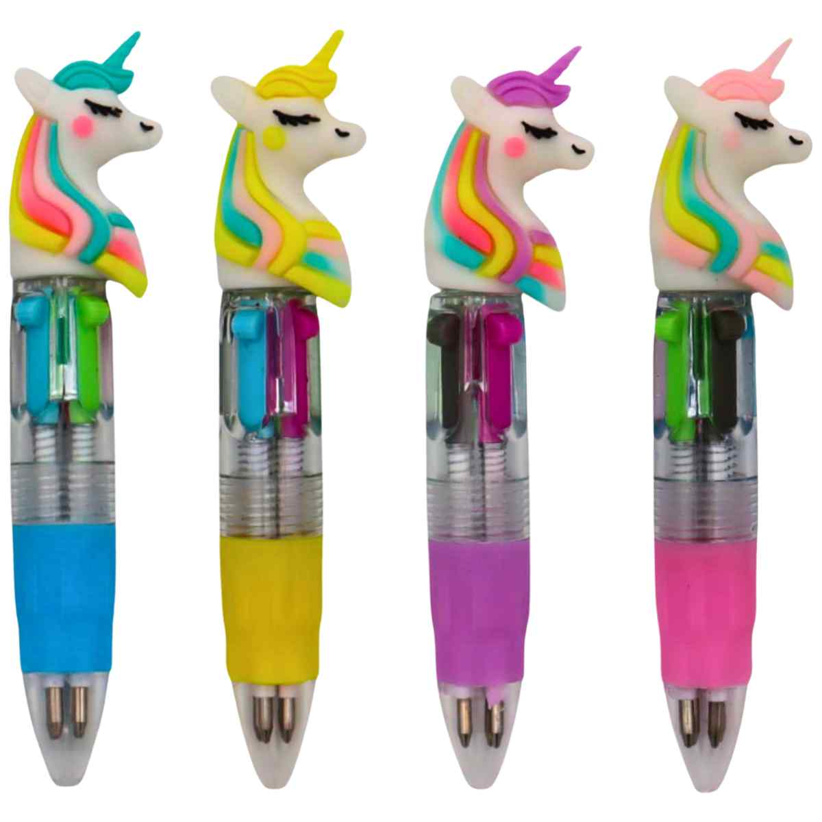 B&G 4-Farb-Kugelschreiber Einhorn 10cm farbig (rot, blau, grün, schwarz) 1 Stück