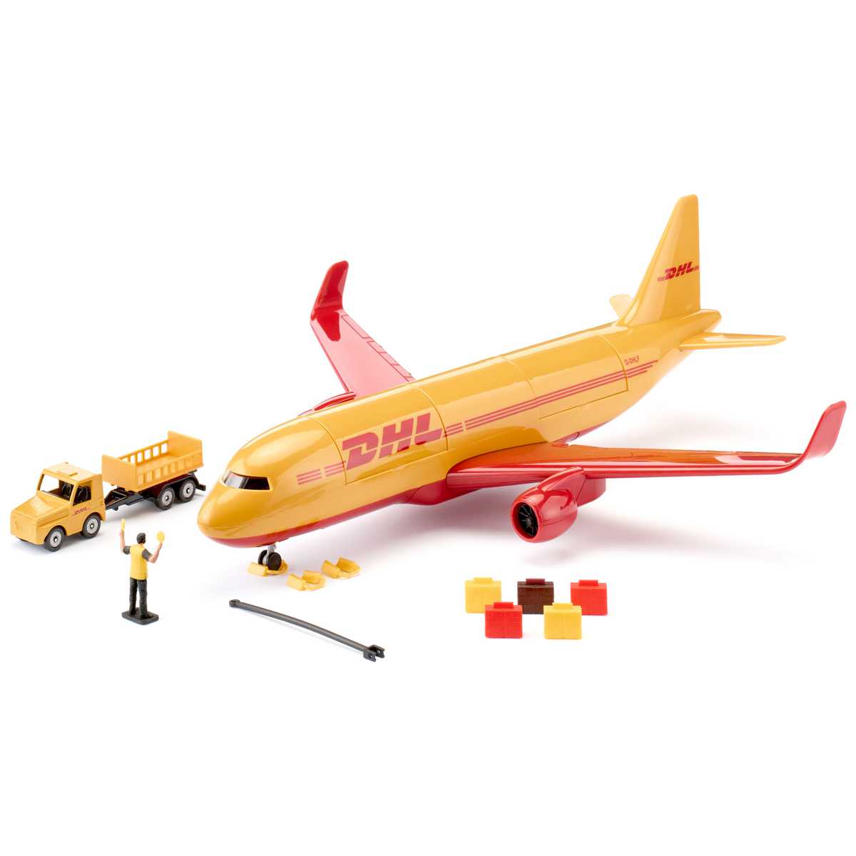 SIKU 1702 DHL Frachtflugzeug 1:32 mit Zubehör