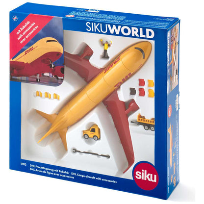 SIKU 1702 DHL Frachtflugzeug 1:32 mit Zubehör