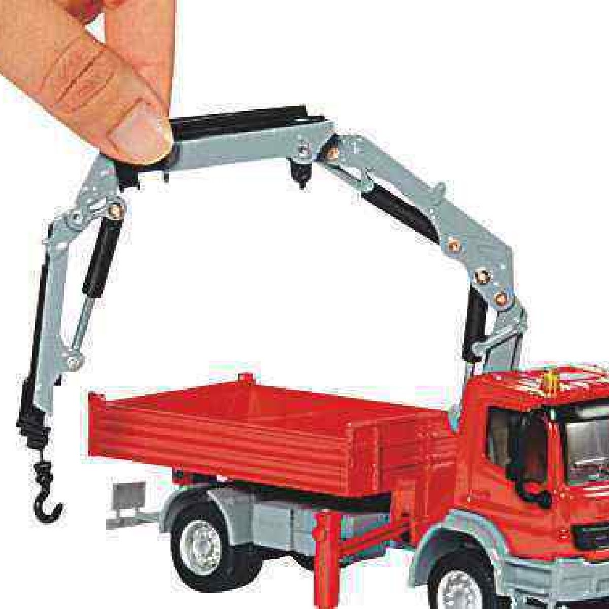 SIKU 3534 Mercedes Atego mit Kran und Bauarbeiter 1:50