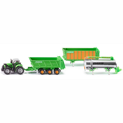 SIKU 1848 DEUTZ-FAHR mit Joskin Anhängerset 1:87