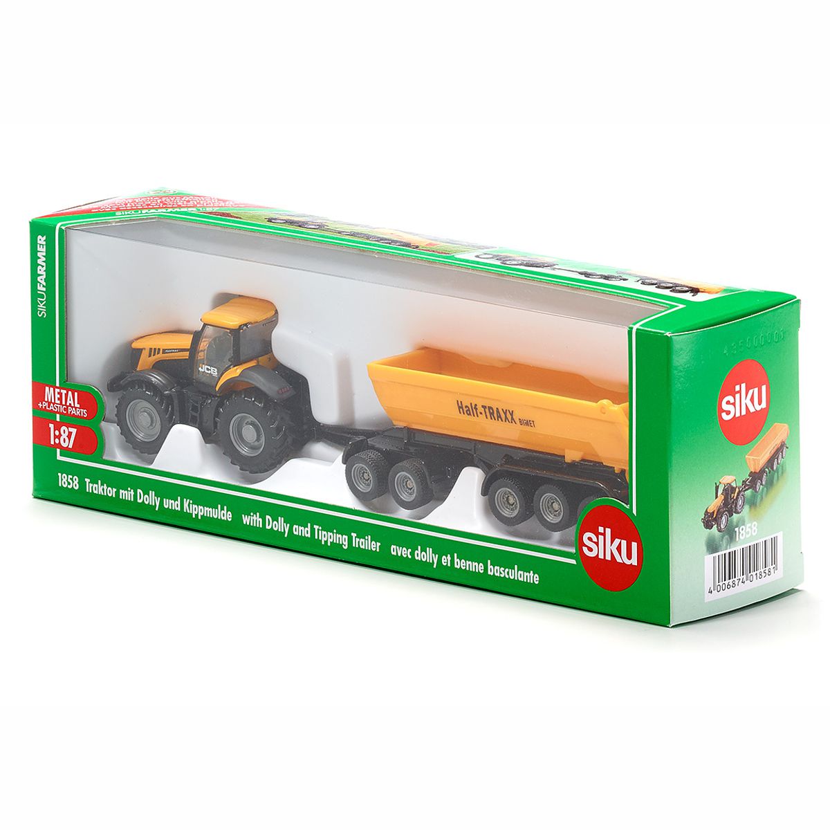 SIKU 1858 JCB mit Dolly und Kippmulde 1:87