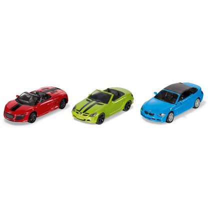 SIKU 6314 Cabrio Set Mercedes SLK, Audi R8 Spyder, BMW 645i