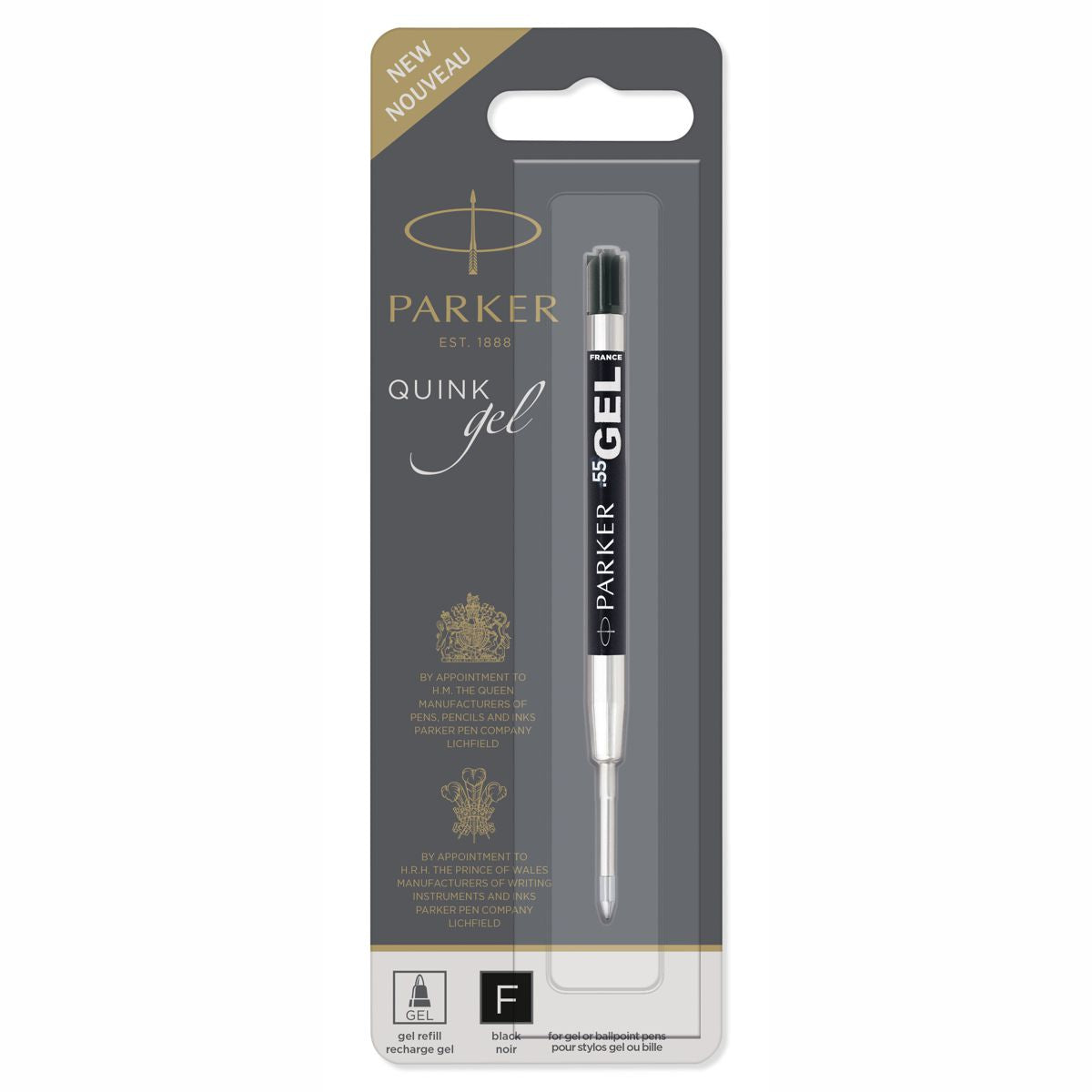 PARKER Gelmine Quink F schwarz