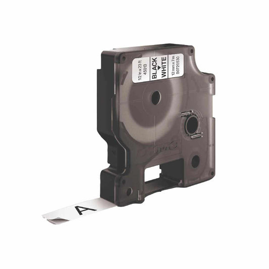 DYMO Schriftband D1 45013 12mm x 7m schwarz auf weiß