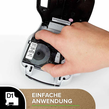 DYMO Schriftband D1 45013 12mm x 7m schwarz auf weiß