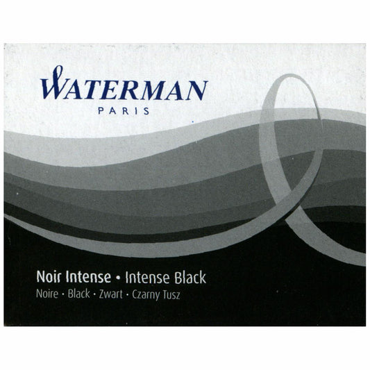 WATERMAN Tintenpatrone Standard  Intense Black (schwarz) 8 Stück