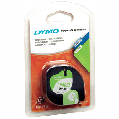 DYMO LetraTag Schriftband 91220 Papier 12mmx4m weiß