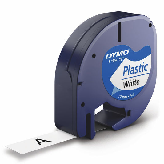 DYMO LetraTag Schriftband 91221 Kunststoff 12mmx4m weiß