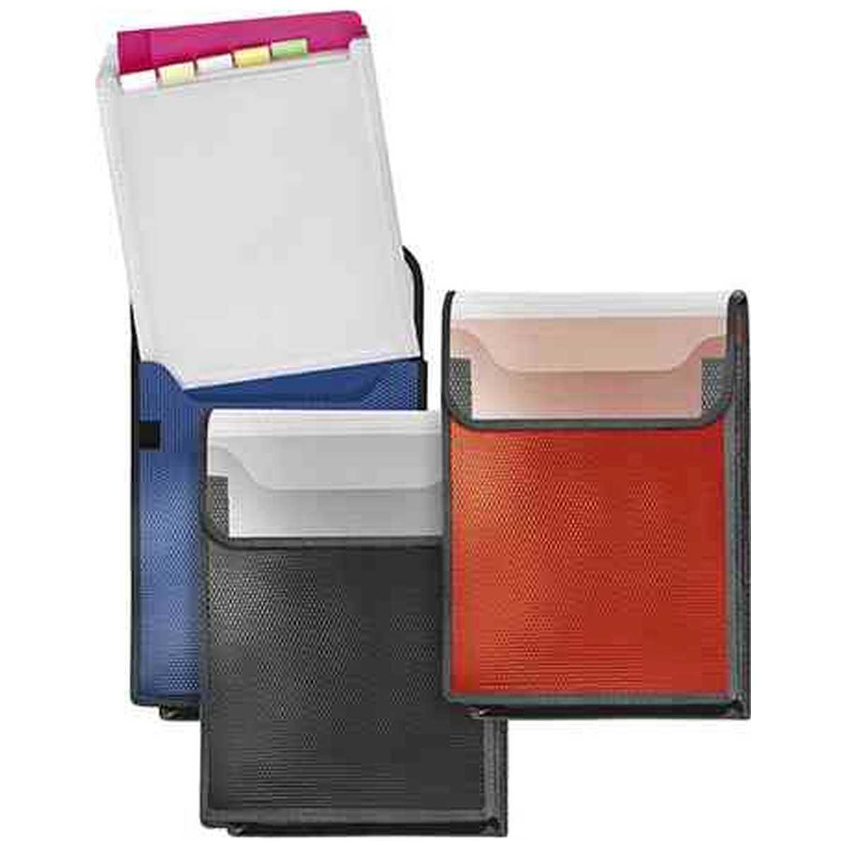 VELOBAG Heftbox A4 hoch mit Register rot Kunststoff