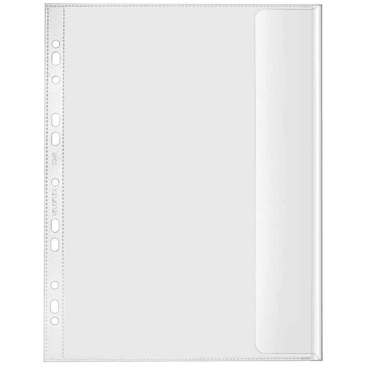 VELOFLEX Dokumentenhülle mit Klappe 5340 A4 transparent 130mµ 10 Stück