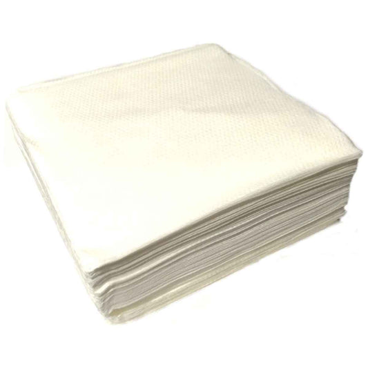Damast Servietten 33x33cm 1/4 Falz weiß 100 Stück