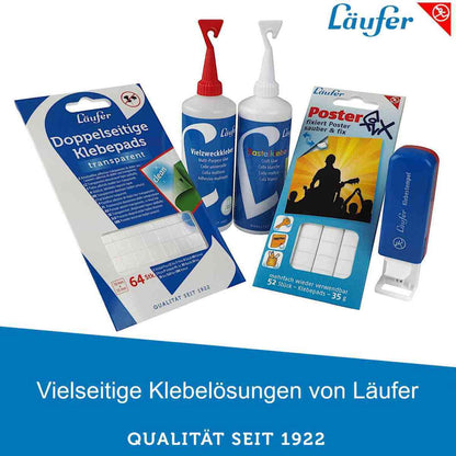 LÄUFER Bastelkleber weiß / transparent mit Verstreicher 100g ohne Lösungsmittel