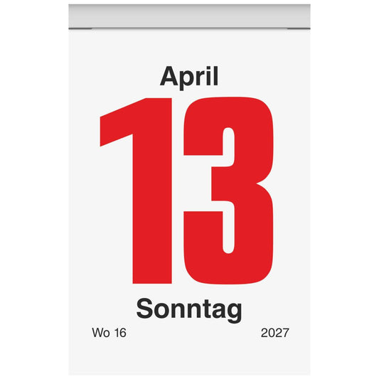 BRUNNEN Tagesabreißkalender 2027 Nr. 3 54x80mm 1 Tag = 1 Seite