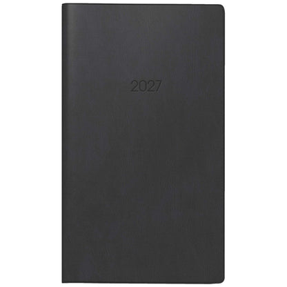 BRUNNEN Taschenkalender Modell 750 2025 9x15cm schwarz 2 Seiten = 1 Monat