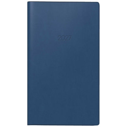 BRUNNEN Taschenkalender Mod. 758 2027 A6 dunkelblau 1 Seite = 1 Woche