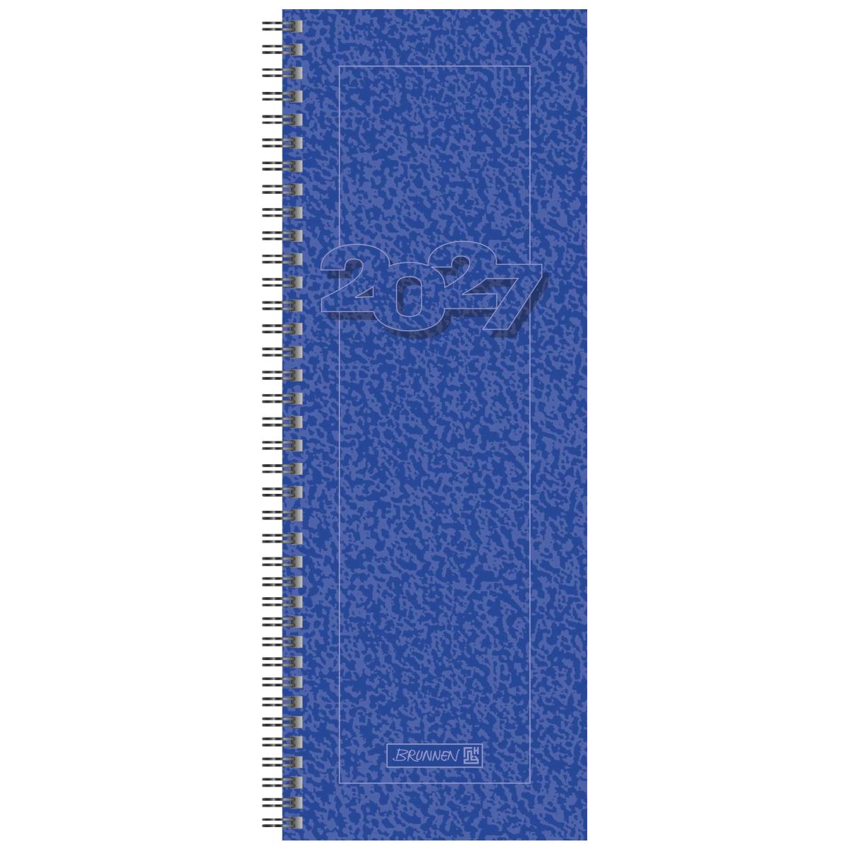 BRUNNEN Vormerkbuch mit Spirale Mod. 783 2027 | 108×297 mm  blau 2 Seiten = 1 Woche