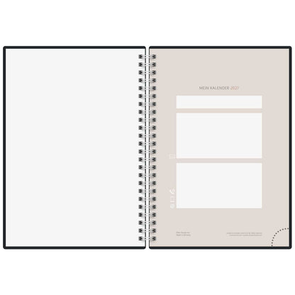 RIDO Buchkalender Premium mit Spirale 2027 Young Line A5 -YOGA- 1Woche=2Seiten
