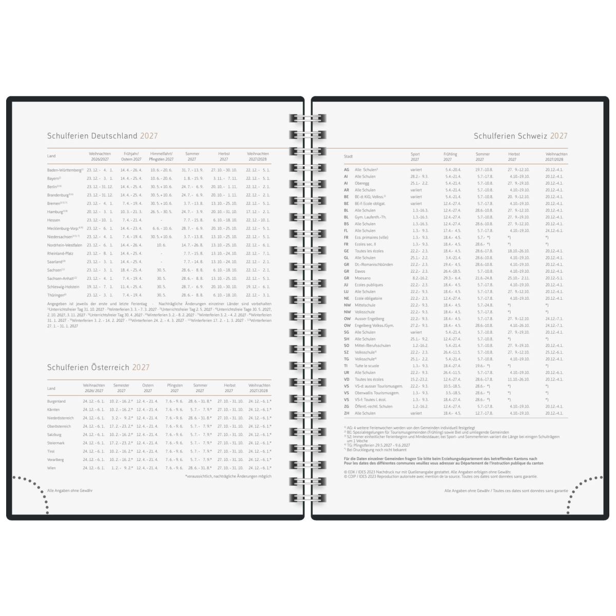 RIDO Buchkalender Premium mit Spirale 2027 Young Line A5 -YOGA- 1Woche=2Seiten
