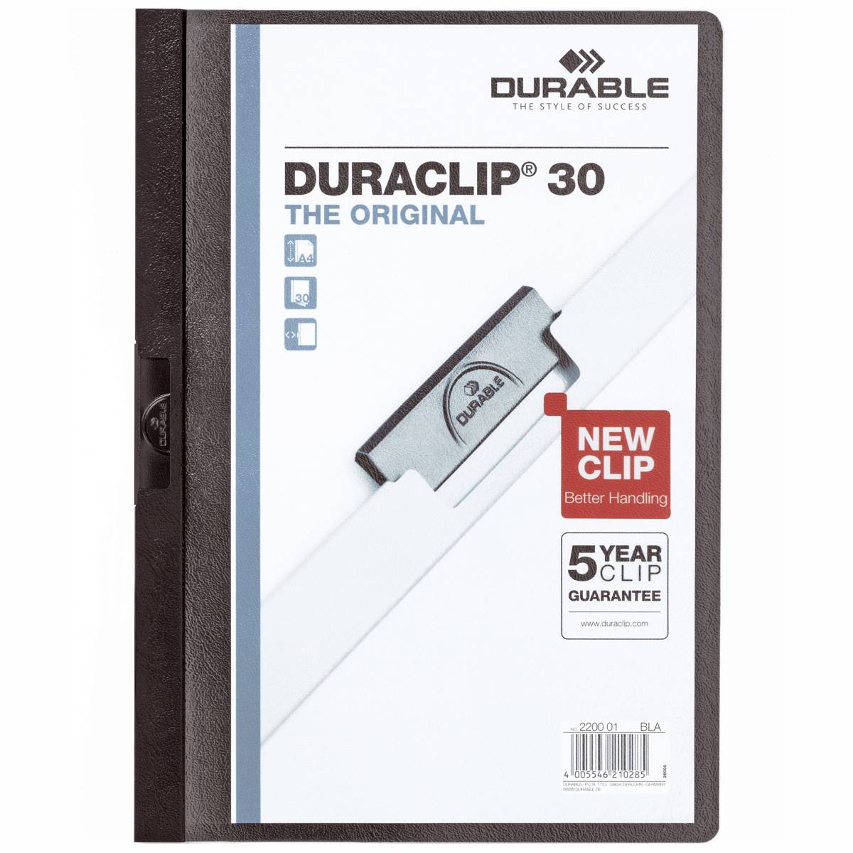 DURABLE Klemmappe DURACLIP A4 2200 bis 30 Blatt schwarz