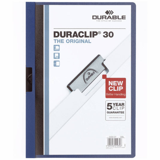DURABLE Klemmappe DURACLIP A4 2200 bis 30 Blatt dunkelblau