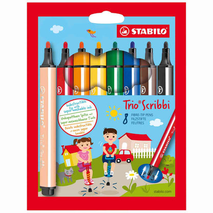 STABILO Fasermaler Trio Scribbi 1,5-2mm 8 Farben
