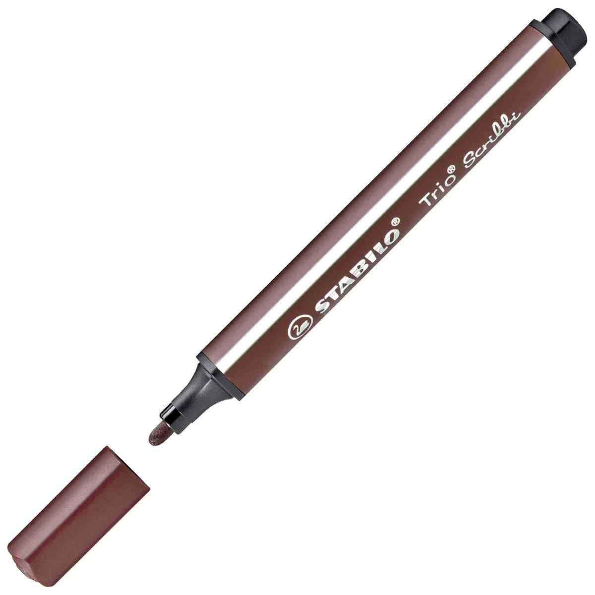 STABILO Fasermaler Trio Scribbi 1,5-2mm braun