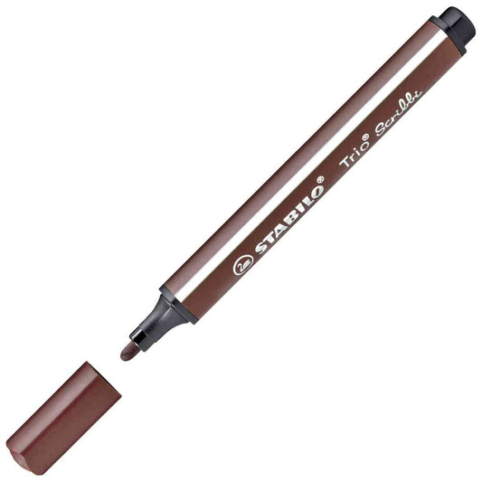 STABILO Fasermaler Trio Scribbi 1,5-2mm braun