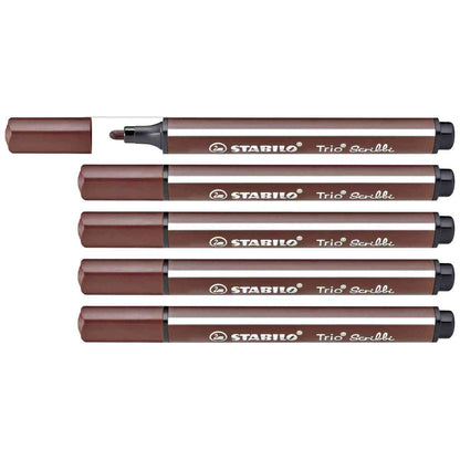 STABILO Fasermaler Trio Scribbi 1,5-2mm braun