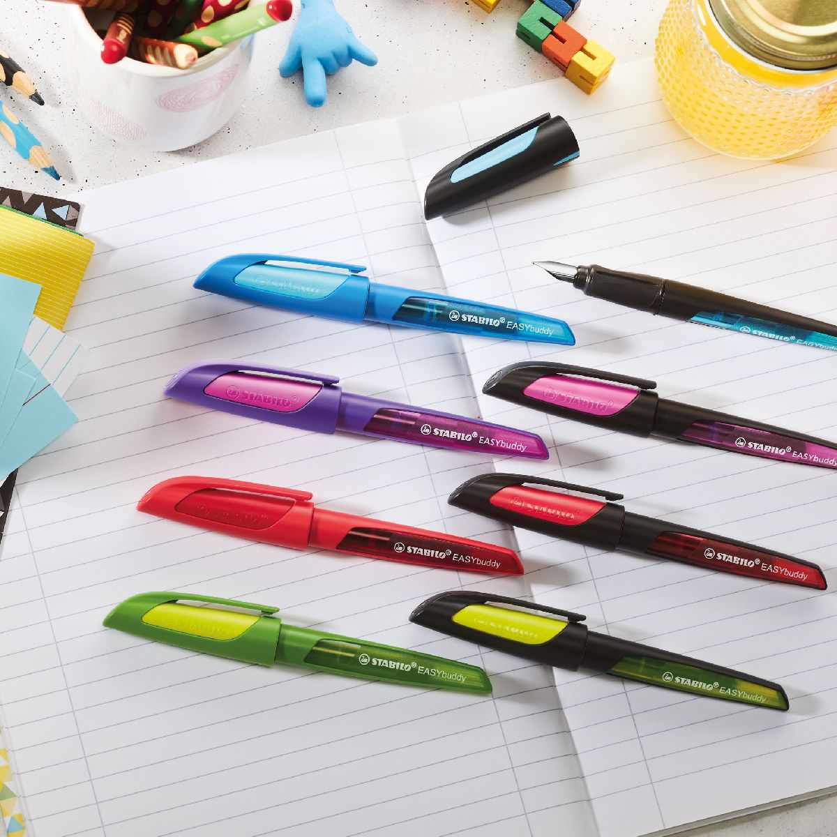 STABILO Füllhalter EASYbuddy schwarz / limette M