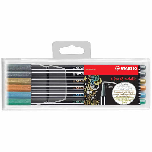 STABILO Fasermaler Pen metallic 6806/8-11 6 Stück