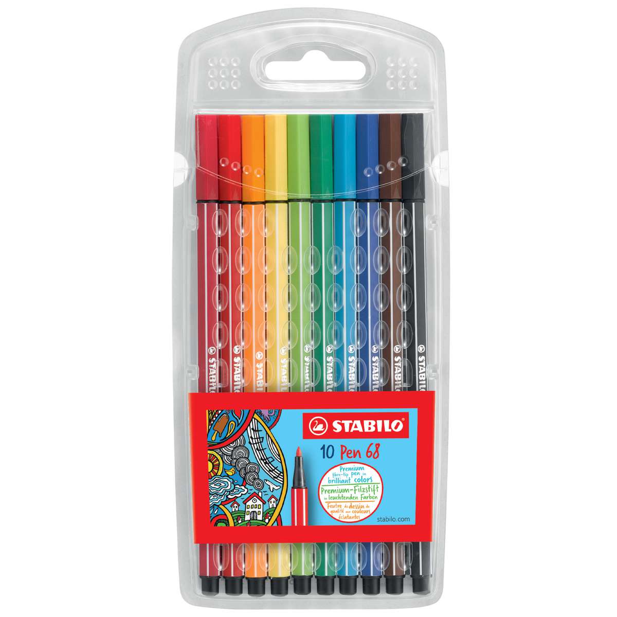 STABILO Fasermaler pen 68 1mm 10 Stück im Etui