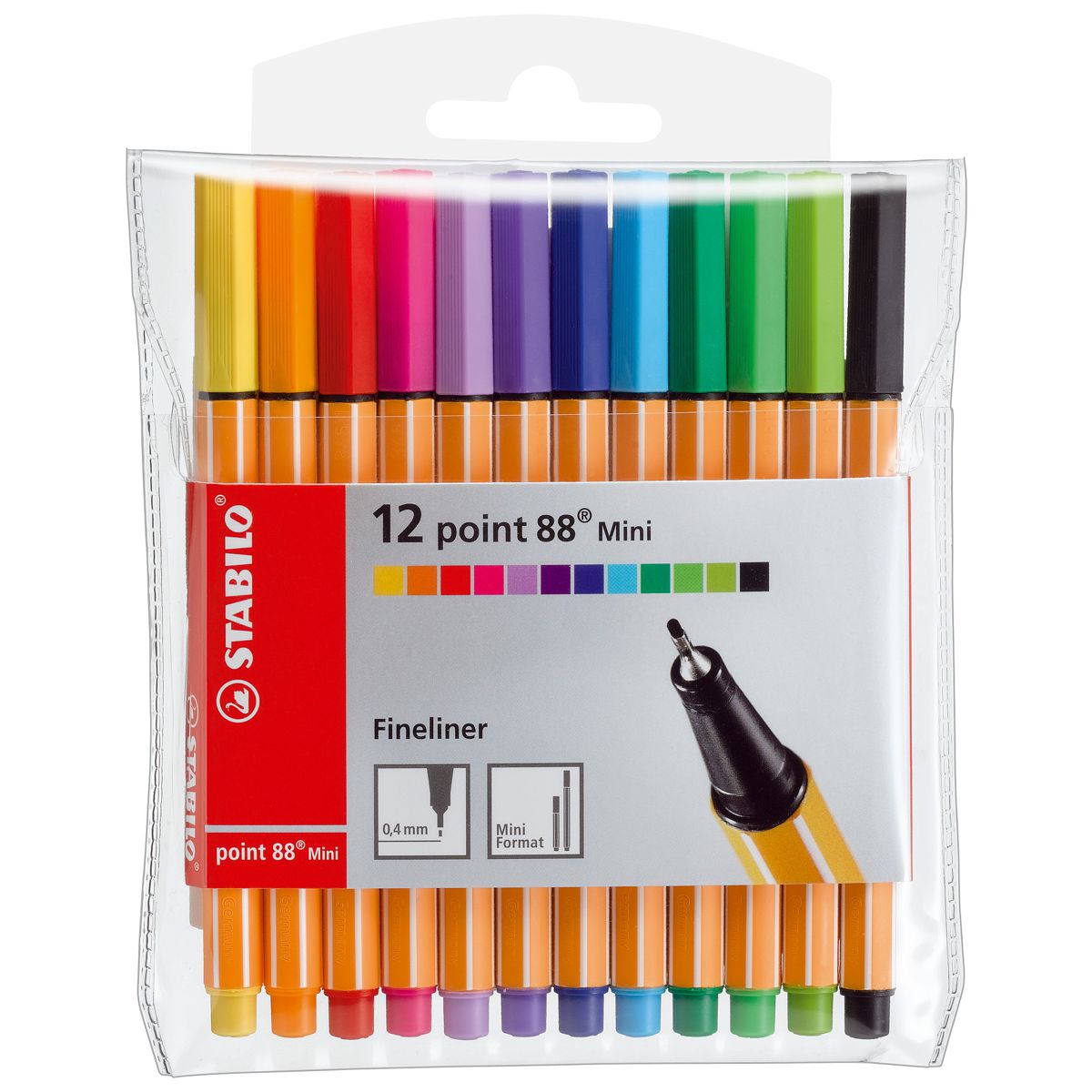 STABILO Tintenschreiber point  88 Mini 688/12-1 12 Farben im Etui