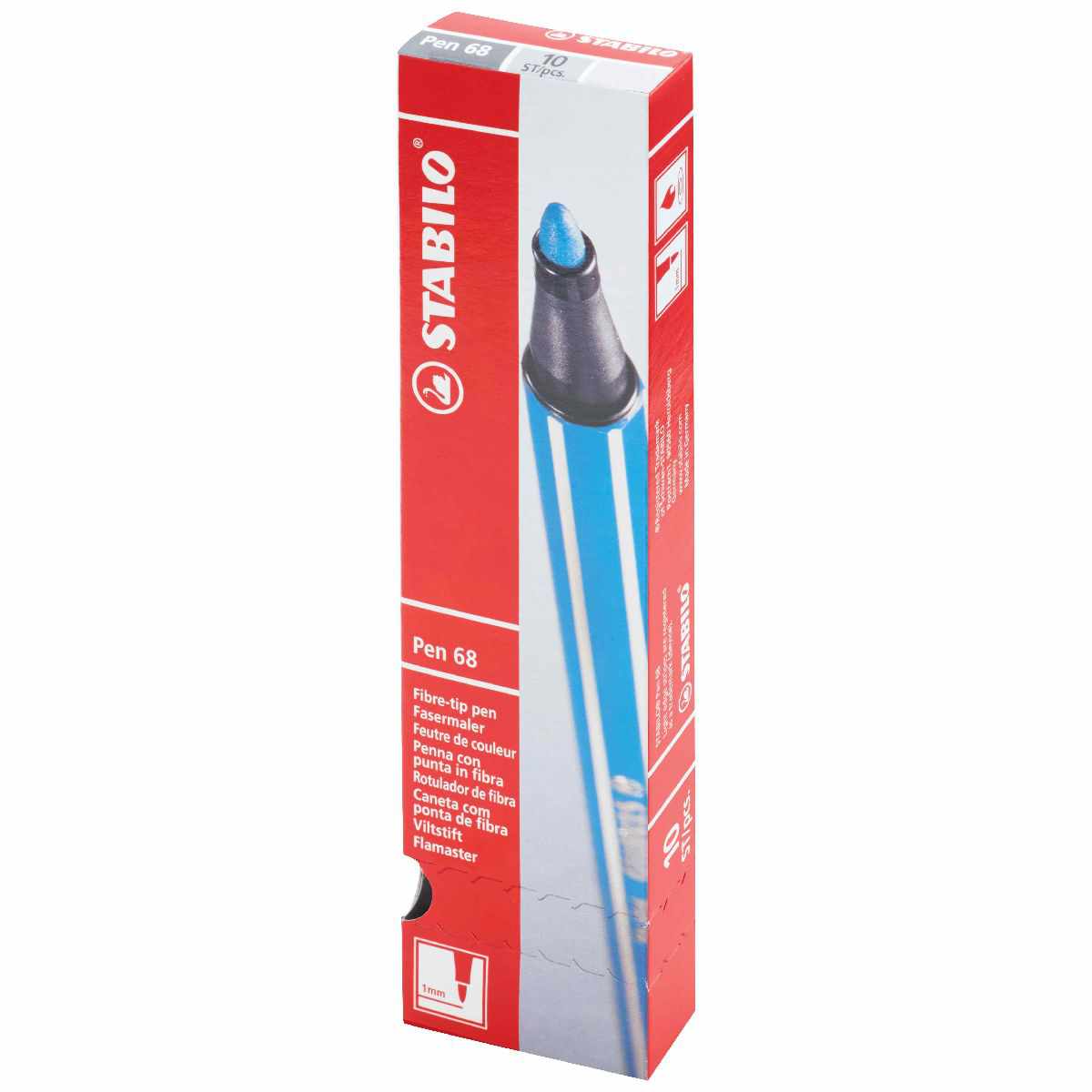 STABILO Fasermaler Pen 68/11 1-2mm hellkobaltblau