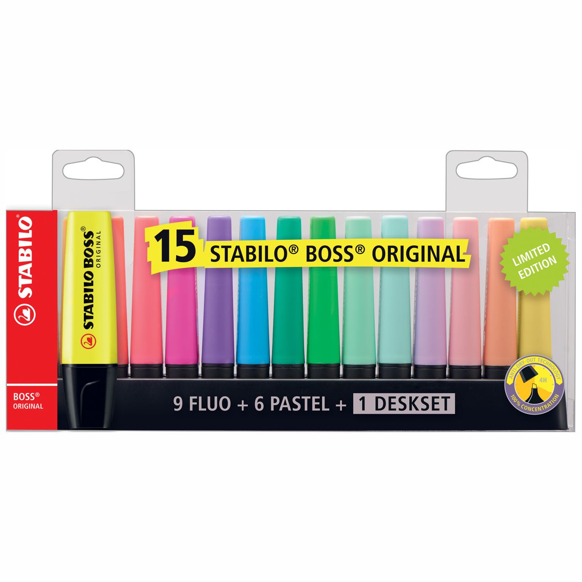 STABILO Textmarker BOSS Tischset 15 Stück / 15 Farben