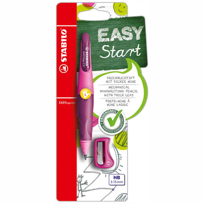 STABILO Druckbleistift EASYergo L 3,15mm pink / lila + Spitzer