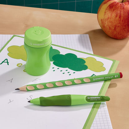 STABILO Druckbleistift EASYergo R 3,15mm hellgrün / dunkelgrün + Spitzer