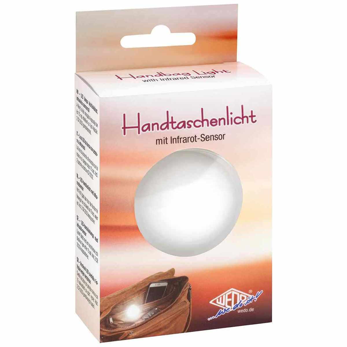 WEDO Handtaschenlicht mit LED weiß RUND incl. Batterien